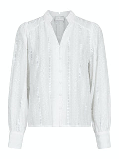 Massima Embroidery Blouse - White