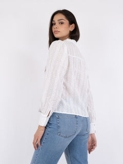 Massima Embroidery Blouse - White