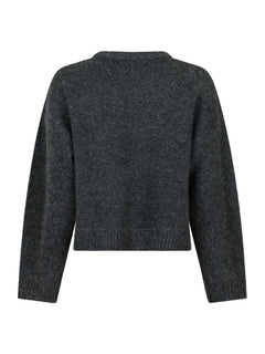 Detri Solid Knit Blouse - Antracit