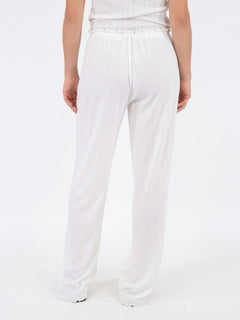 Serafina Pointelle Pants - White