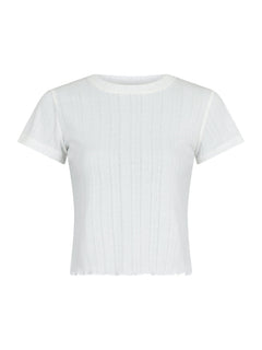 Lonnie Pointelle Top - White