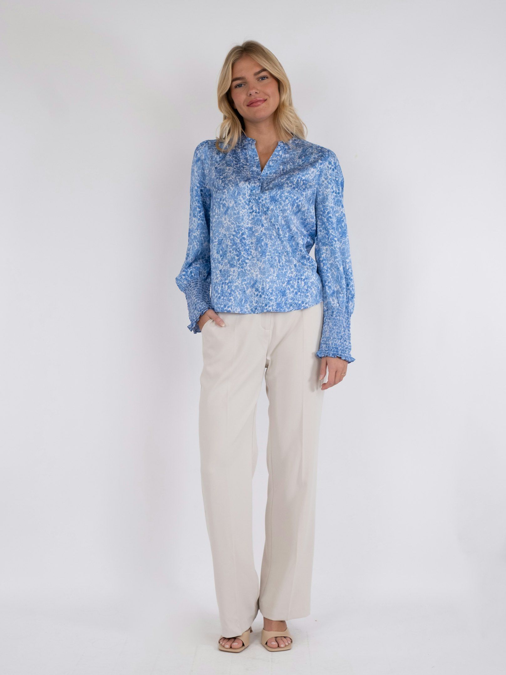 Landa Blooming Dot Blouse - Blue