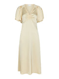 Illana Heavy Sateen Dress - Light Yellow