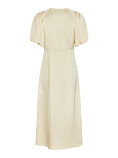 Illana Heavy Sateen Dress - Light Yellow