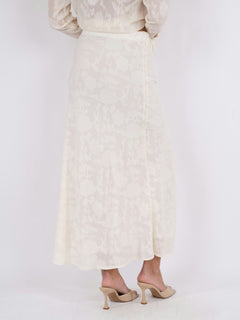 Vinza Burnout Skirt - Off White