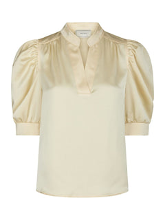 Roella Heavy Sateen Blouse - Light Yellow