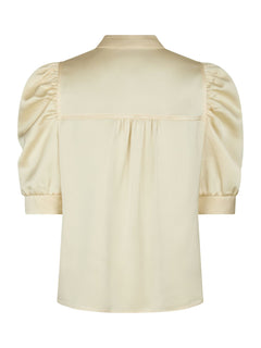 Roella Heavy Sateen Blouse - Light Yellow
