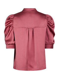 Roella Heavy Sateen Blouse - Cherry Pink