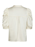 Roella Heavy Sateen Blouse - Pearl