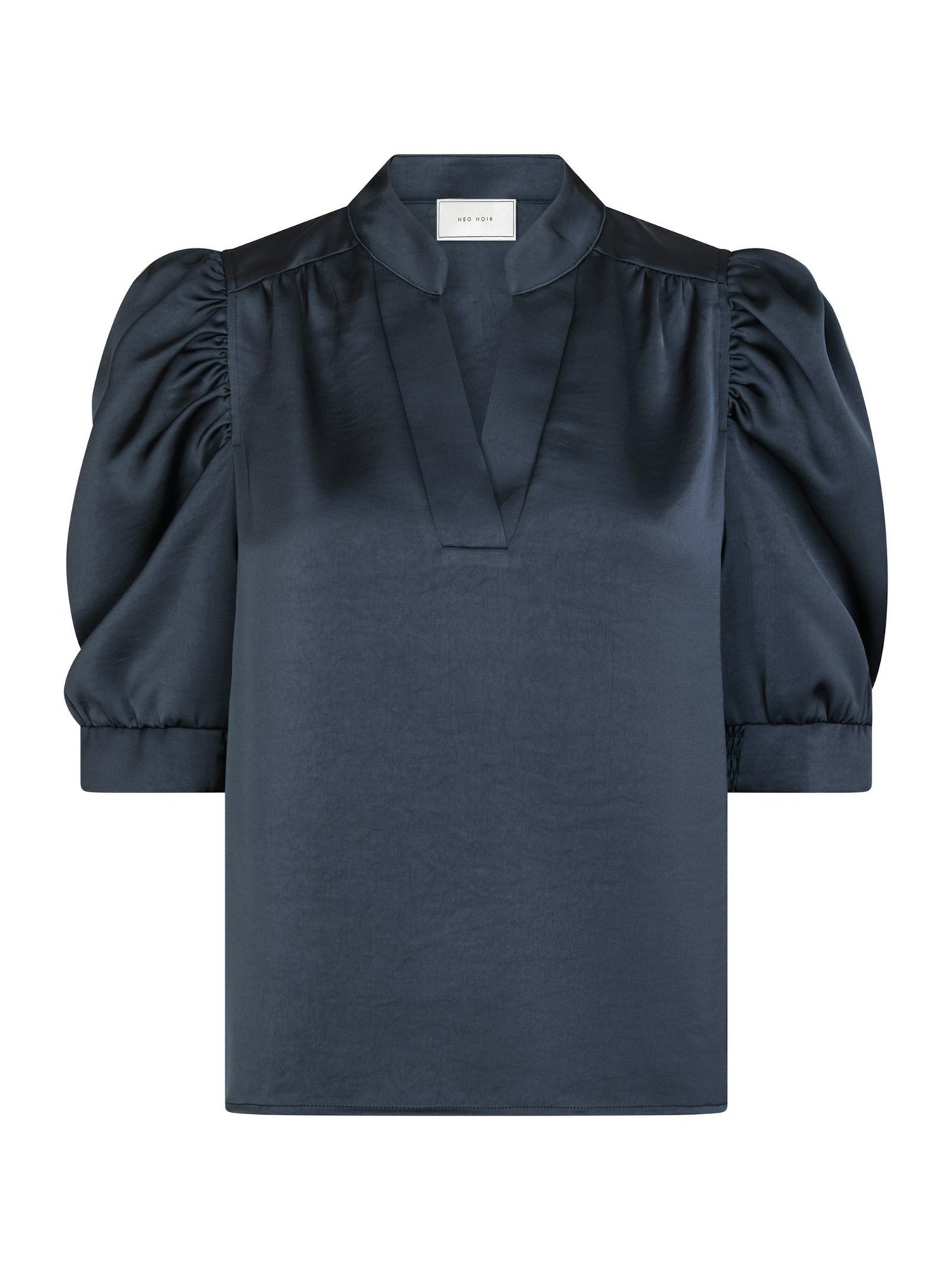 Roella Heavy Sateen Blouse - Midnight Blue