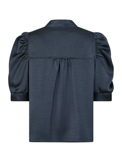Roella Heavy Sateen Blouse - Midnight Blue