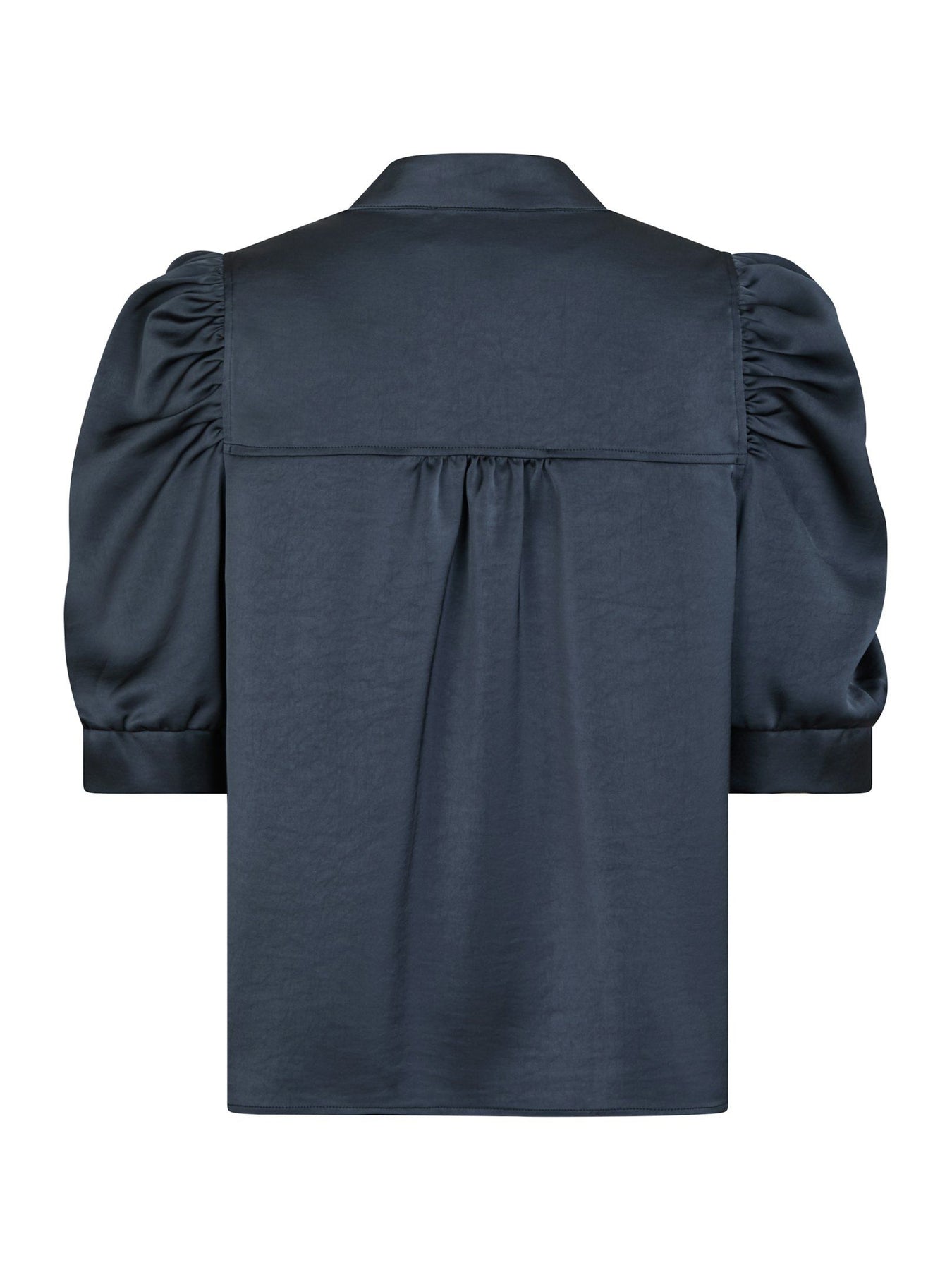Roella Heavy Sateen Blouse - Midnight Blue