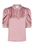 Roella Heavy Sateen Blouse - Evening Rose