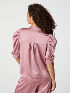 Roella Heavy Sateen Blouse - Evening Rose