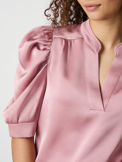 Roella Heavy Sateen Blouse - Evening Rose