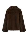 Stephanie Faux Fur Jacket - Brown