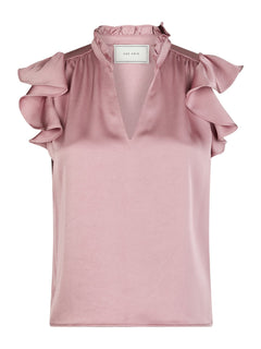 Stella Heavy Sateen Blouse - Evening Rose