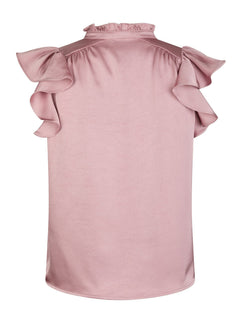 Stella Heavy Sateen Blouse - Evening Rose