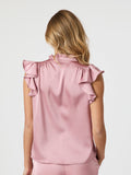 Stella Heavy Sateen Blouse - Evening Rose