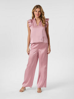Stella Heavy Sateen Blouse - Evening Rose