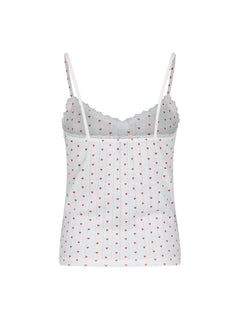 Lindsay Pointelle Heart Top - White