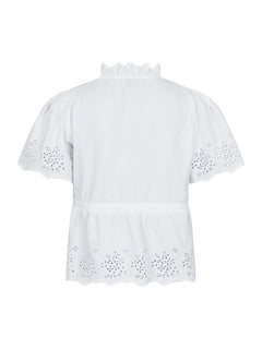 Satsi Embroidery Blouse - White