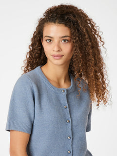Mitta Knit Cardigan - Smoke Blue