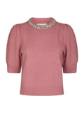 Maia Stone Knit Blouse - Rose