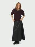 Maia Stone Knit Blouse - Wine