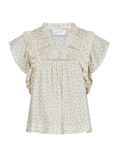 Jayla Basic Blossom Top - Creme