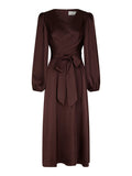 Rimini Heavy Sateen Dress - Burgundy