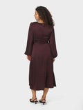Rimini Heavy Sateen Dress - Burgundy