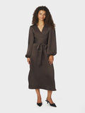 Rimini Heavy Sateen Dress - Dark Brown