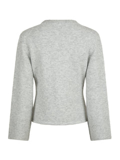 Pixie Knit Cardigan - Light Grey Melange