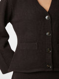 Pixie Knit Cardigan - Dark Brown