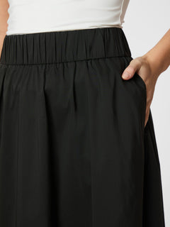 Yara Poplin Skirt - Black