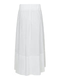 Yara Long Poplin Skirt - White