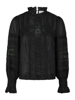Ebba S Voile Blouse - Black