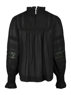Ebba S Voile Blouse - Black
