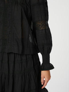 Ebba S Voile Blouse - Black