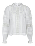Ebba S Voile Blouse - White