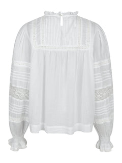 Ebba S Voile Blouse - White