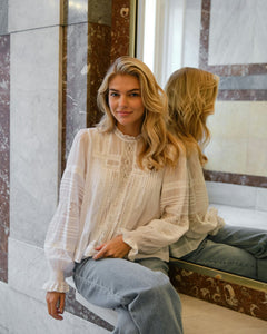 Ebba S Voile Blouse - White