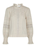 Ebba S Voile Blouse - Ivory