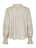 Ebba S Voile Blouse - Ivory