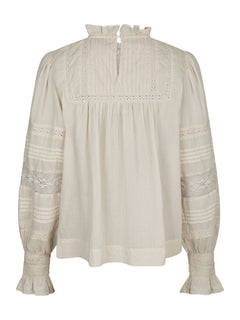 Ebba S Voile Blouse - Ivory