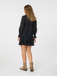 Ebba S Voile Blouse - Navy