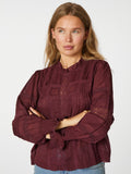 Ebba S Voile Blouse - Burgundy