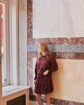 Ebba S Voile Blouse - Burgundy