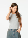 Tirra Knit Tee - Light Grey